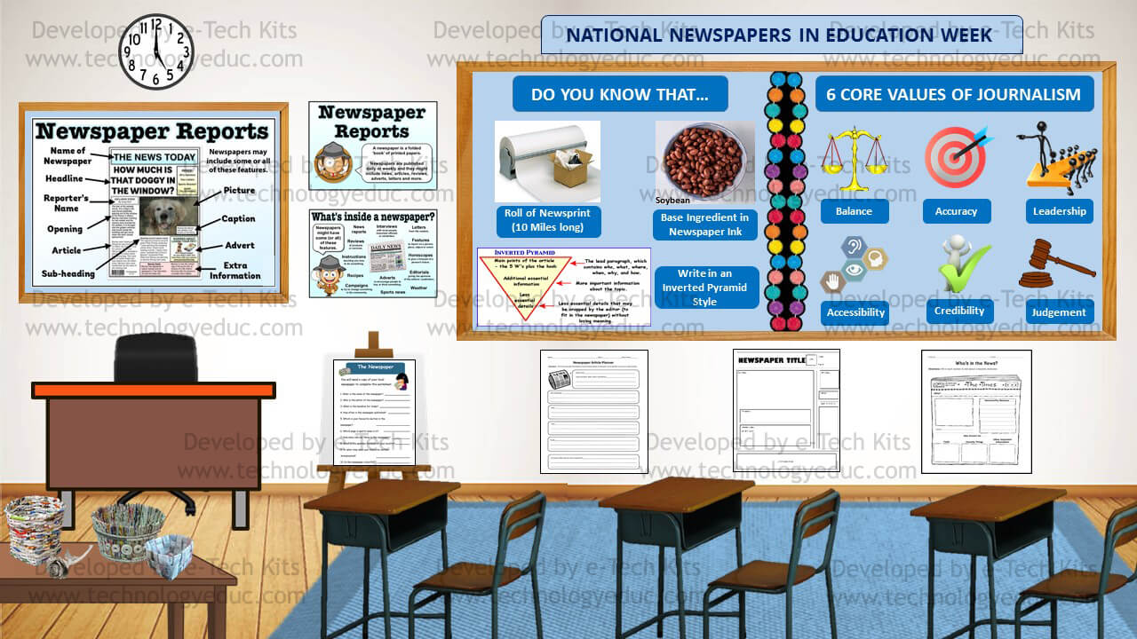 Bitmoji National Newspapers in Education Week Template