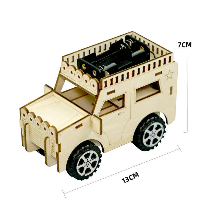DIY Creative Educational Wooden Jeep Car 1