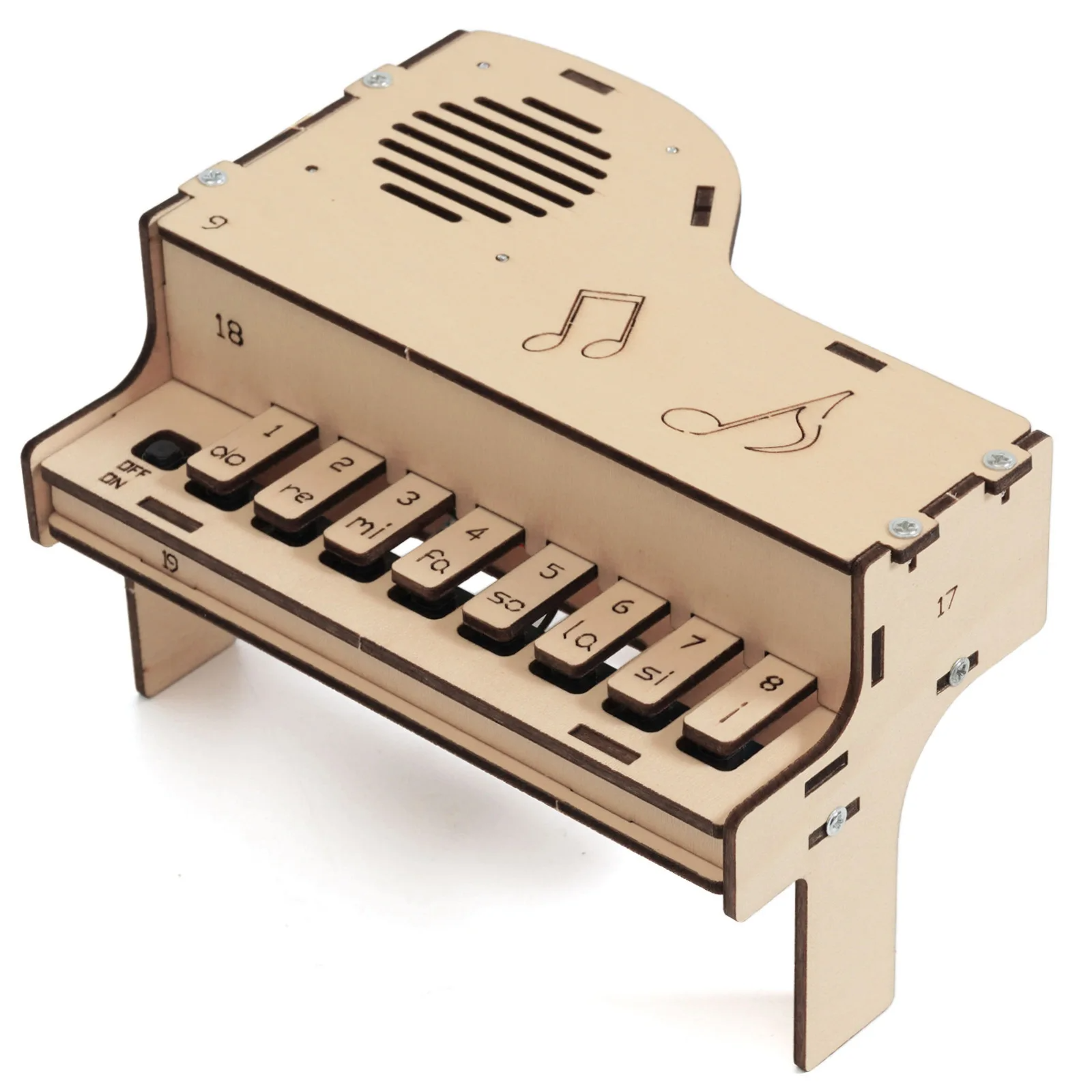 DIY Wooden Electronic Piano 1 DIY Wooden Electronic Piano