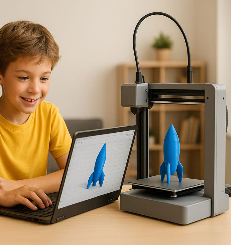 3D-Printer-with-kid-without-mom Wooder BenMaker